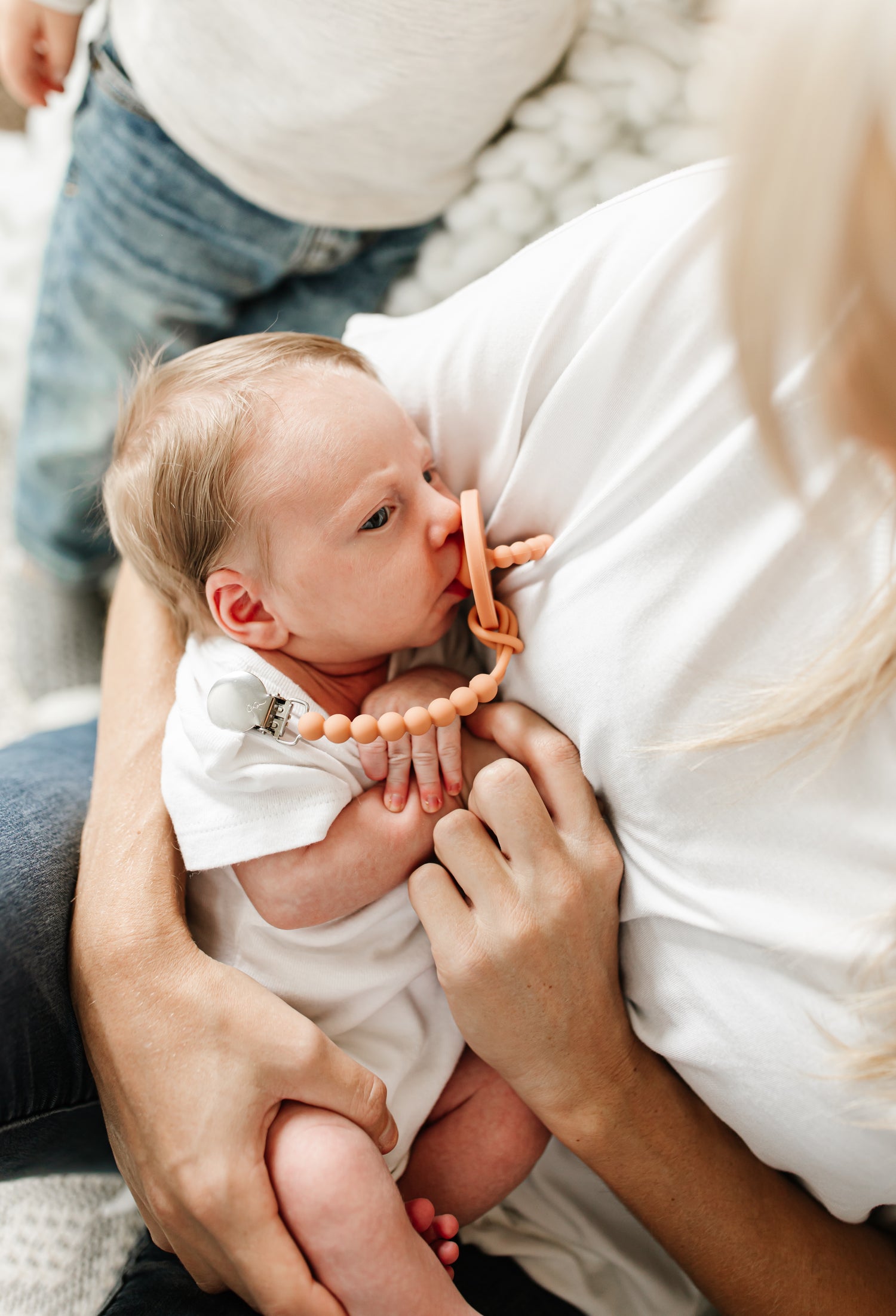 Mom holding baby