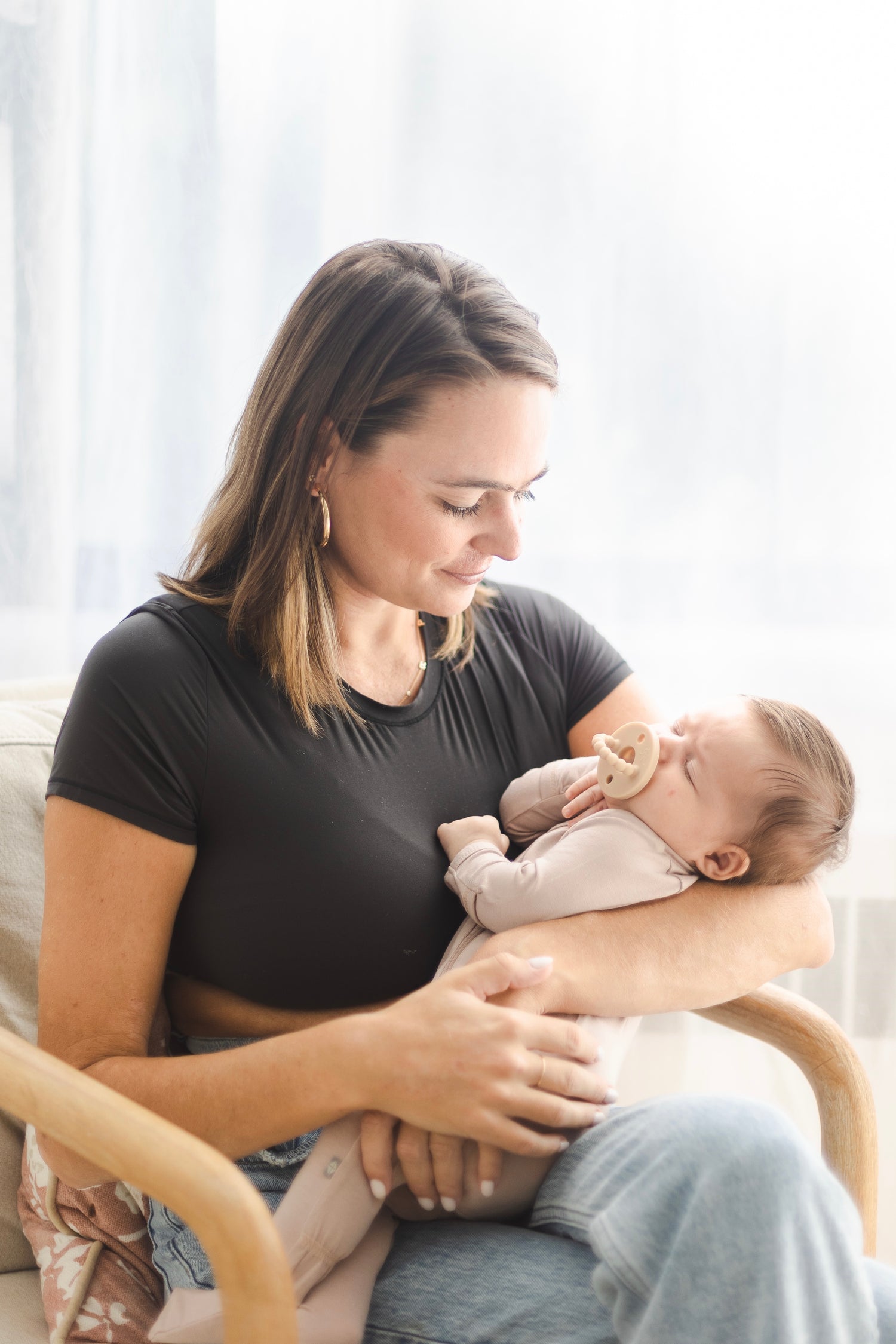 Woman holding baby