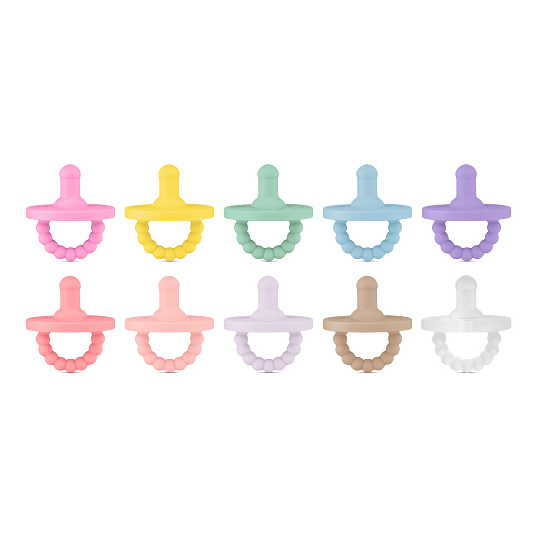 Cutie PAT Round (0-6m) Pacifier + Teether 10 Pack Sets