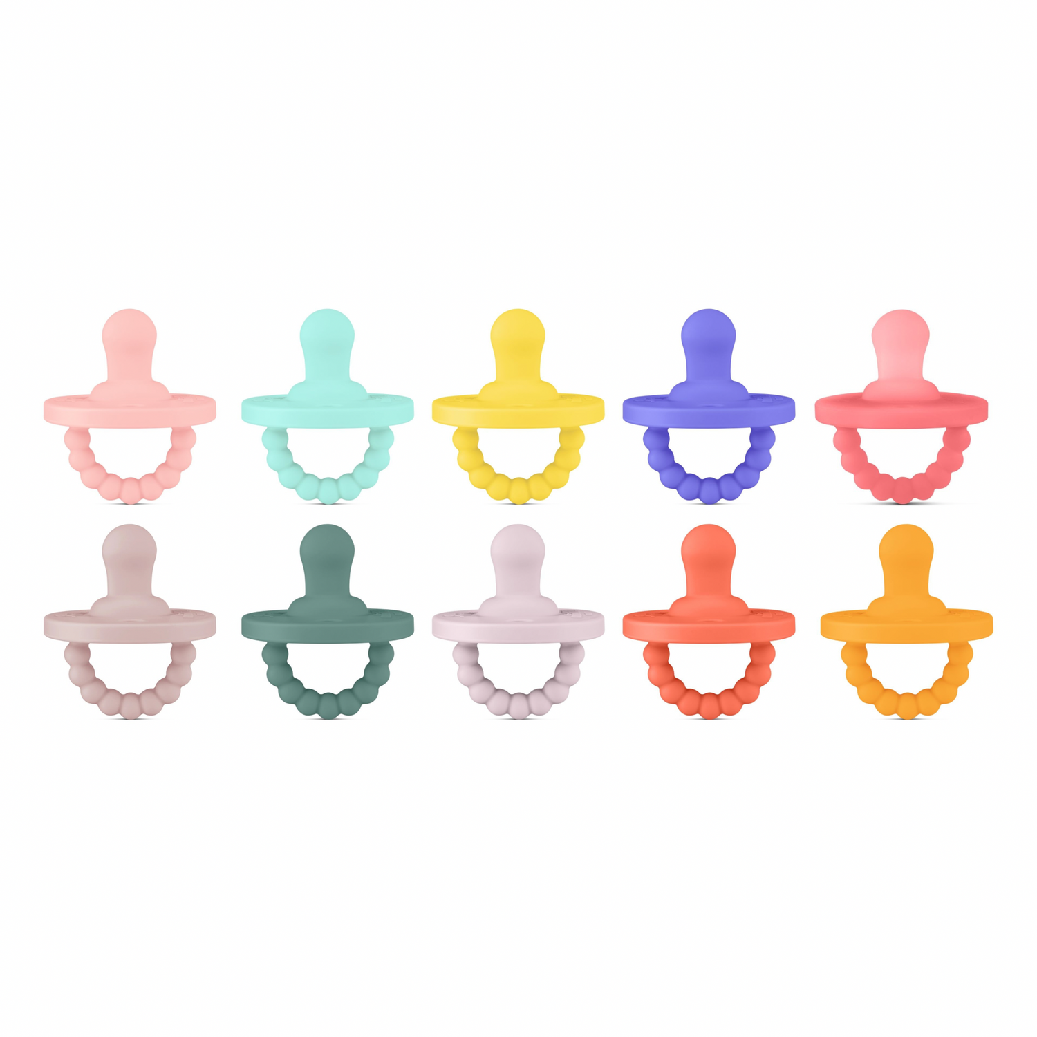 Cutie PAT Flat (0m+) Pacifier + Teether Value 10 Packs