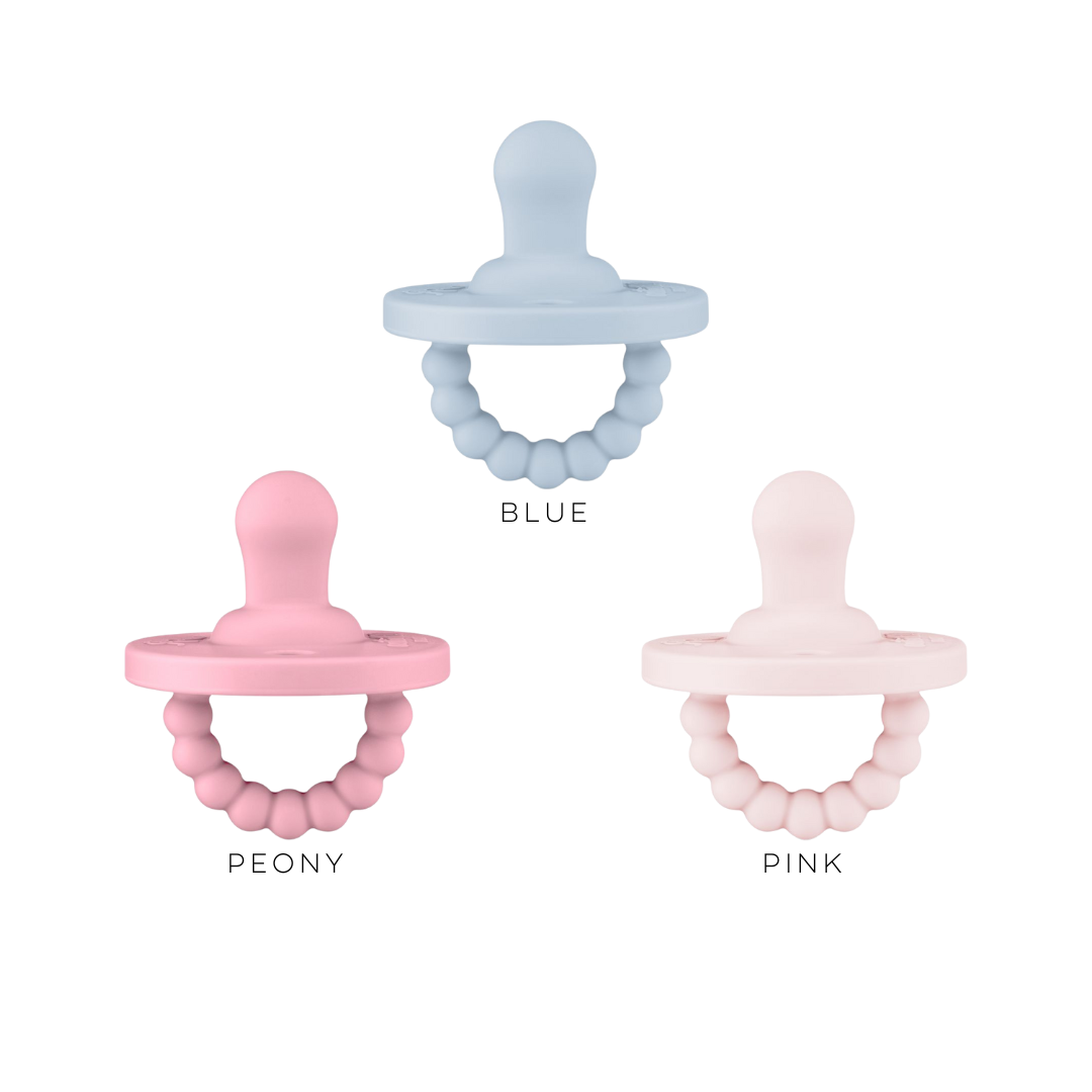 Cutie PAT Flat (0m+) Pacifier + Teether Value 3 Packs