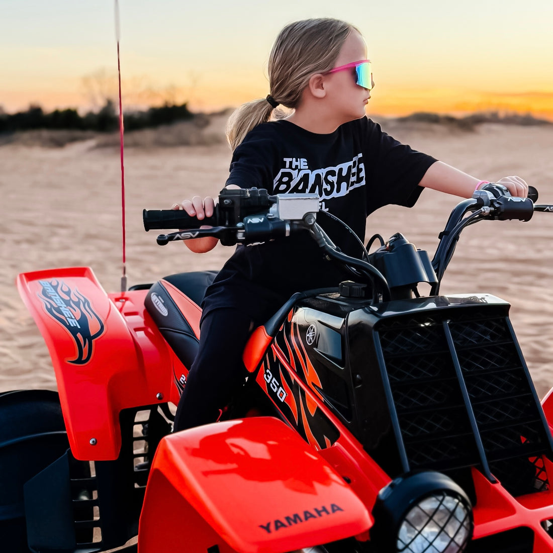 Girl on four wheeler