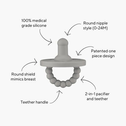 Cutie PAT Round (0-24m) Pacifier + Teether Value Packs