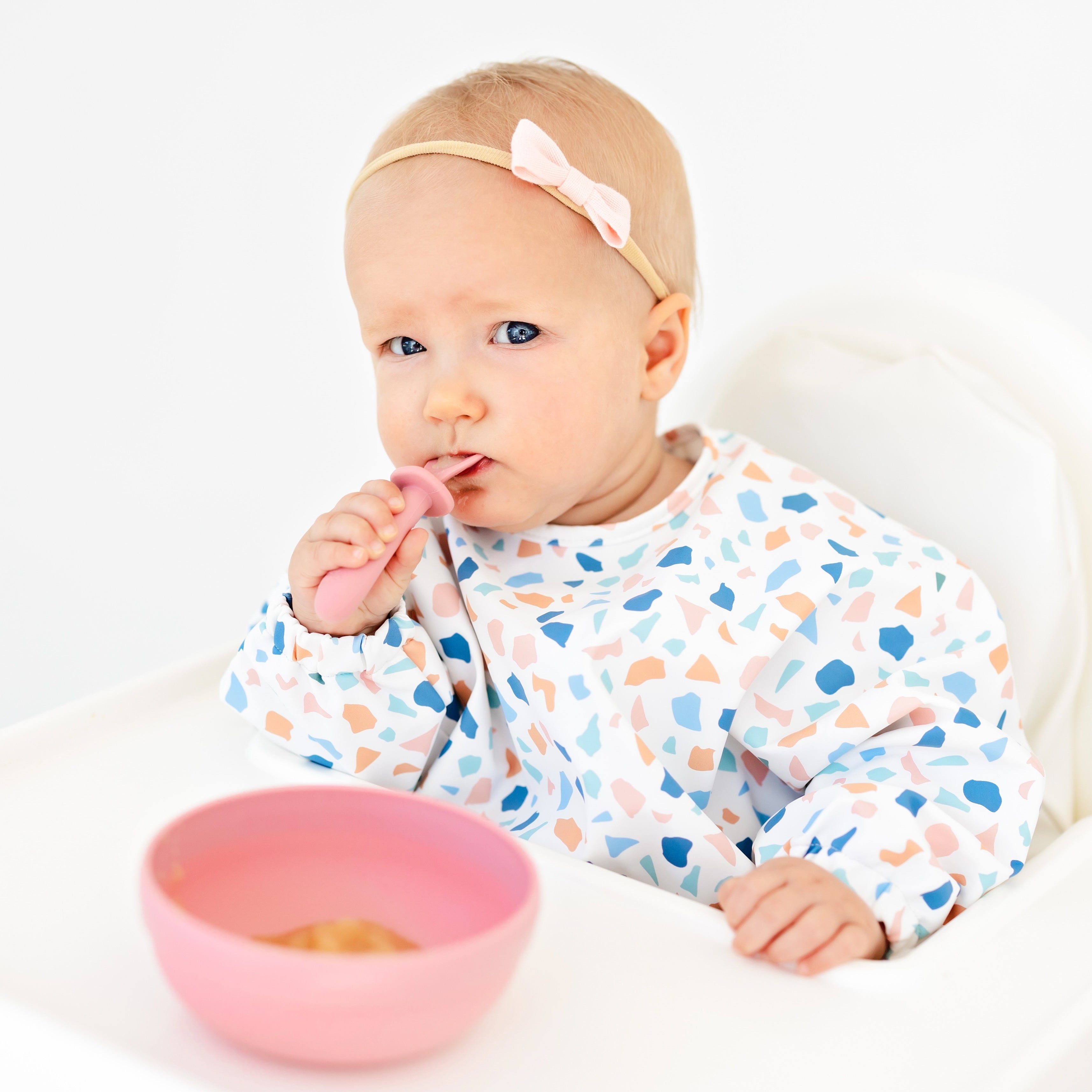 Baby eating with spoonie
